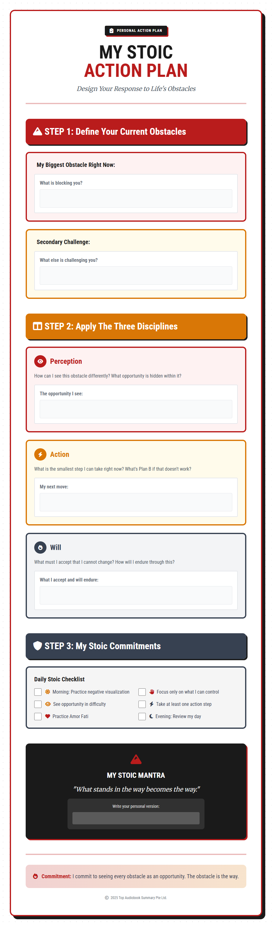 Personal Action Plan Preview